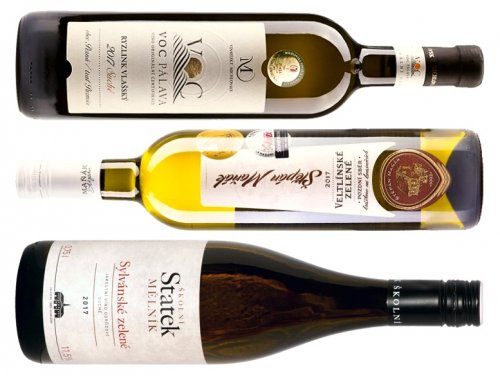 Ryzlink vlašský Vinselekt Michlovský, Veltlínské zelené Štěpán Maňák, Sylvánské zelené Školní statek Mělník