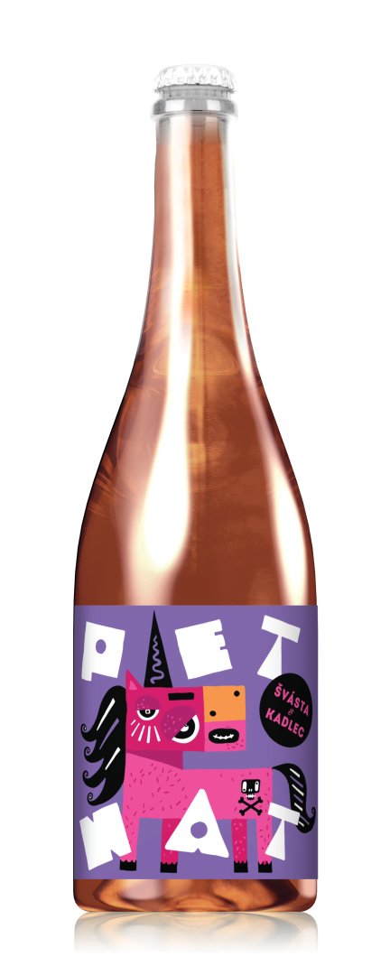 Lahev vína Pet-Nat Rose 2024, moravské zemské víno - perlivé (extra brut)