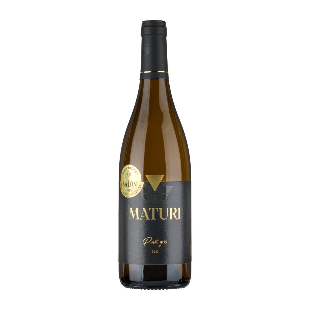 Lahev vína Pinot gris MATURI 2022, výběr z hroznů (suché)