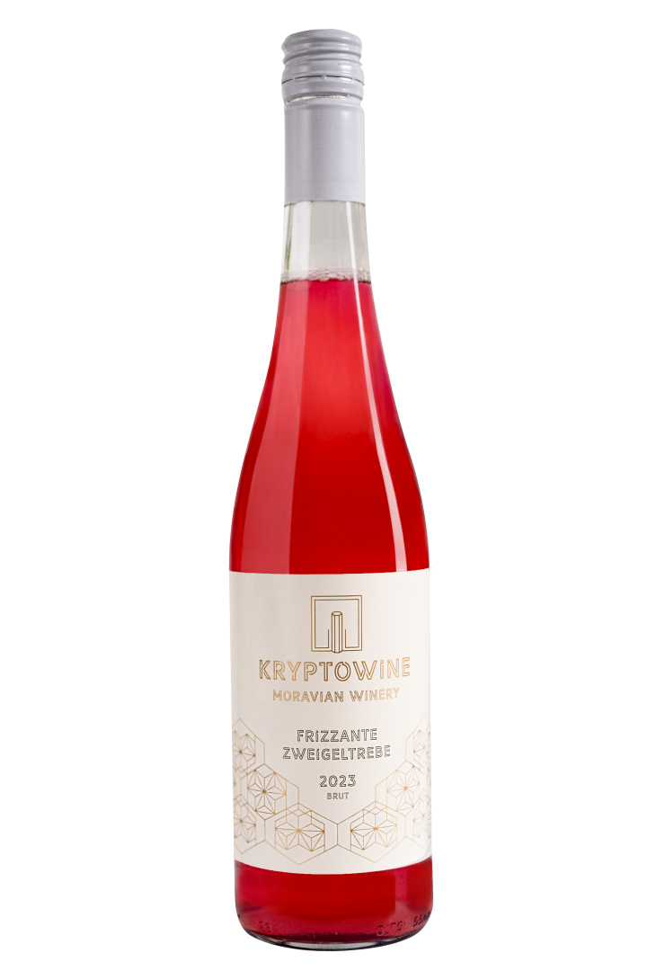 Lahev vína Zweigeltrebe Frizzante 2023, moravské zemské víno - perlivé (brut)