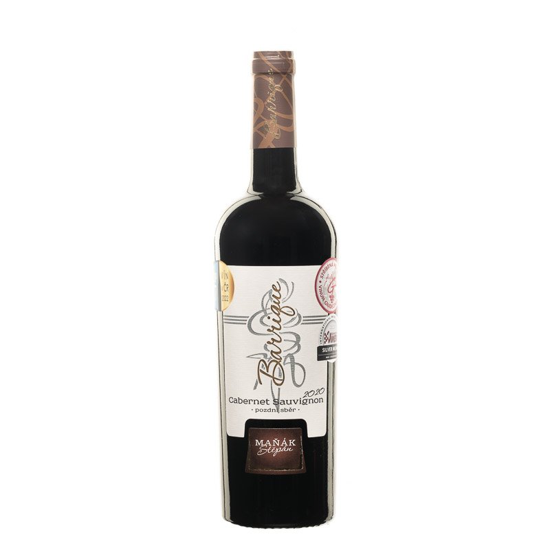Lahev vína Cabernet Sauvignon barrique 2020, pozdní sběr (suché)