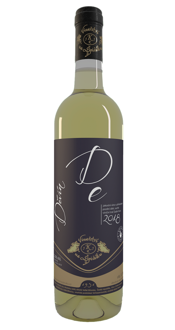 Lahev vína Děvín 2018, pozdní sběr (suché)