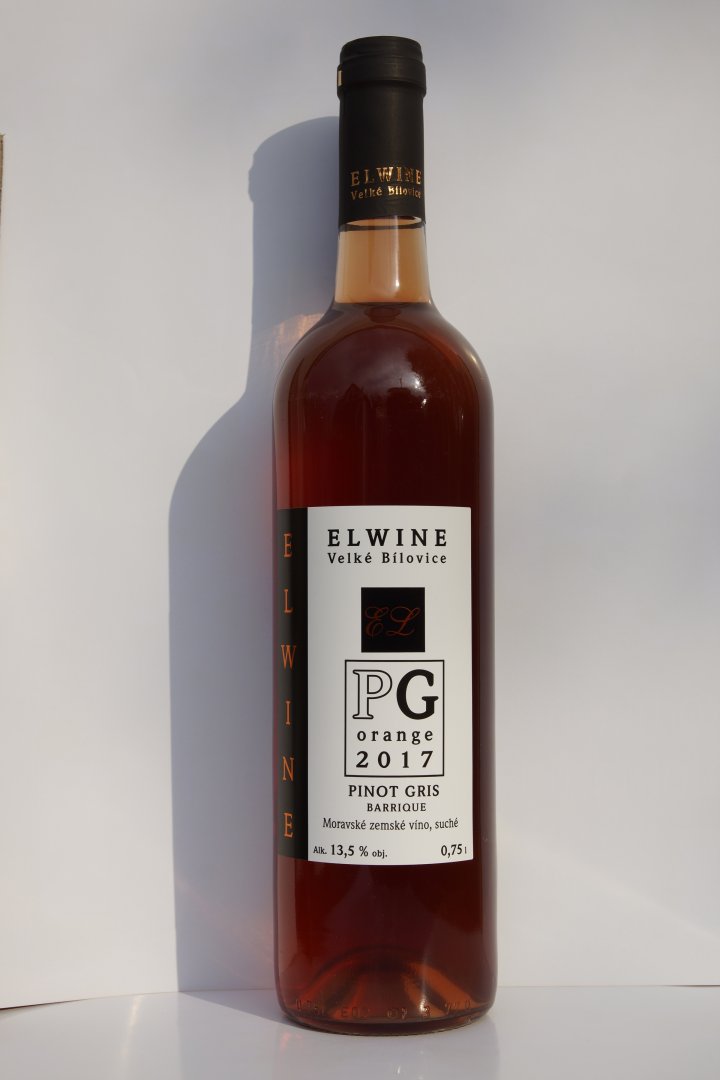 Lahev vína Pinot gris ORANŽOVÉ 2017, zemské víno (suché)