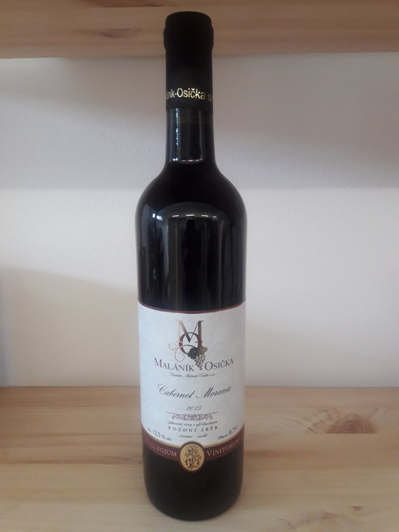 Lahev vína Cabernet Moravia 2015, pozdní sběr (suché)