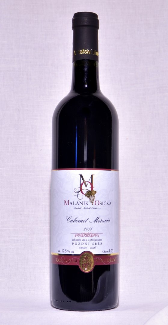 Lahev vína Cabernet Moravia 2015, pozdní sběr (suché)