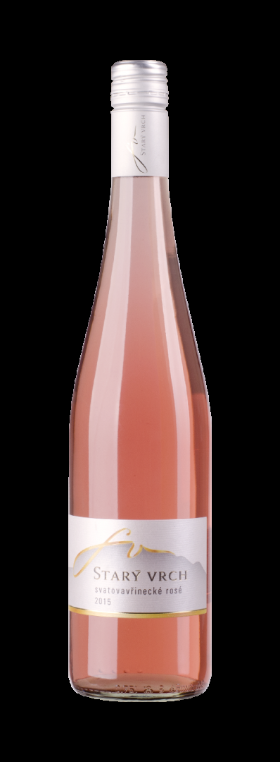 Lahev vína Svatovavřinecké rosé 2015, kabinetní víno (suché)
