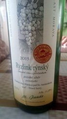 Ryzlink rýnský 2015