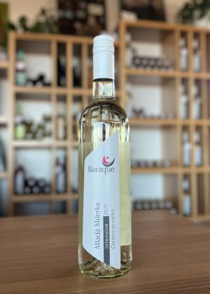 Lahev vína Mladá Milerka 2025, moravské zemské víno (polosladké)