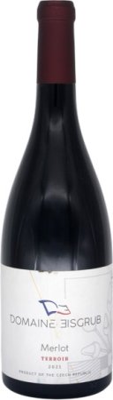 Lahev vína Merlot 2021, výběr z hroznů (suché)