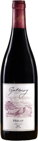 Lahev vína Merlot 2023, výběr z hroznů (suché)