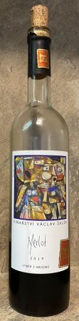 Lahev vína Merlot 2019, výběr z hroznů (suché)