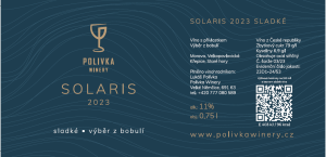 Lahev vína Solaris 2023, výběr z bobulí (sladké)