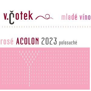 Lahev vína Acolon rosé 2023, moravské zemské víno (polosuché)