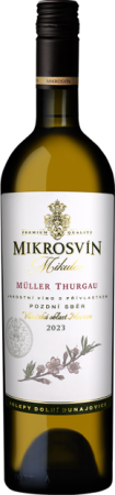 Lahev vína Müller Thurgau (Flower Line) 2023, pozdní sběr (polosuché)