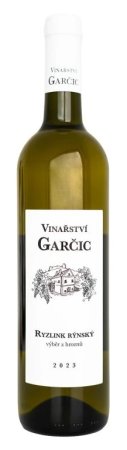 Lahev vína Ryzlink rýnský 2023, výběr z hroznů (suché)