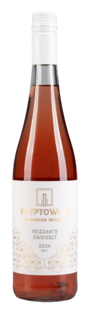 Lahev vína Frizzante rosé Zweigelt 2024, moravské zemské víno - perlivé (brut)