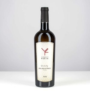 Lahev vína Cuveé Pálava & Pinot 2022, moravské zemské víno (polosuché)