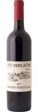 Lahev vína Modrý Portugal 2021, moravské zemské víno (suché)