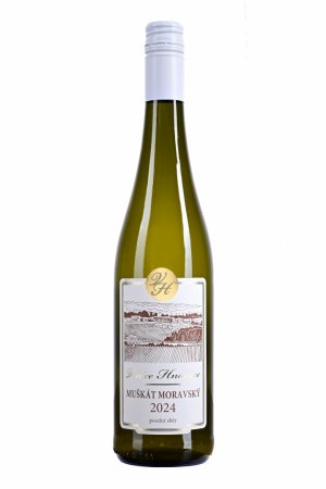 Lahev vína Muškát moravský 2024, pozdní sběr (polosuché)
