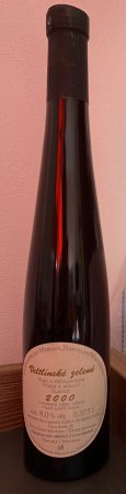 Lahev vína Veltlínské zelené 2000, výběr z bobulí (sladké)