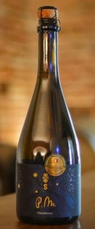 Lahev vína P.M. Chardonnay 2021, jakostní šumivé víno (brut)