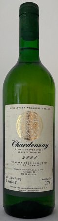 Lahev vína Chardonnay (Daniel) 2001, výběr z hroznů (polosladké)