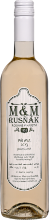 Lahev vína Pálava 2023, moravské zemské víno (polosladké)