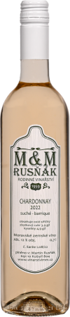 Lahev vína Chardonnay Barrique 2022, moravské zemské víno (suché)