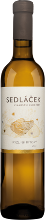Lahev vína Ryzlink rýnský 2023, moravské zemské víno (sladké)
