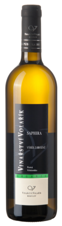 Lahev vína Saphira 2023, výběr z hroznů (polosladké)
