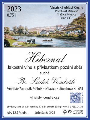 Lahev vína Hibernal 2023, pozdní sběr (suché)