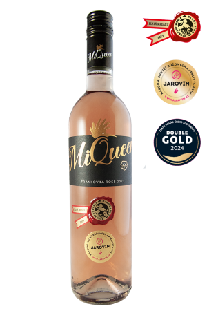 Lahev vína Frankovka rosé 2023, pozdní sběr (suché)