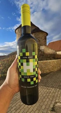 Lahev vína Veselé víno Müller Thurgau 2023, zemské víno (suché)