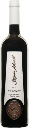 Lahev vína Neronet (zrálo v sudu) 2021, pozdní sběr (suché)