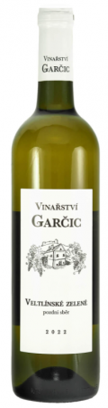 Lahev vína Veltlínské zelené 2022, pozdní sběr (suché)