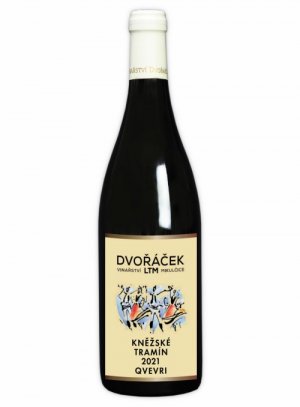 Lahev vína KNĚŽSKÉ Tramín červený QVEVRI 2021, zemské víno (suché)