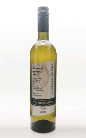 Lahev vína Veltlínské zelené 2022, moravské zemské víno (suché)