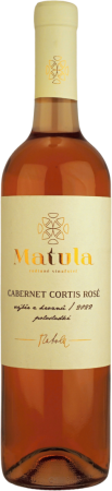 Lahev vína Cabernet Cortis rosé 2022, výběr z hroznů (polosuché)