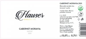 Lahev vína Cabernet Moravia 2021, zemské víno (suché)