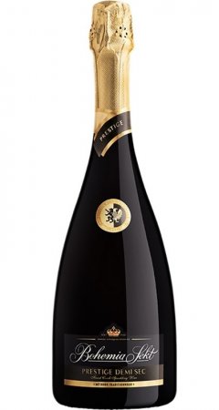 Lahev vína Bohemia Sekt Prestige demi sec 2020, šumivé víno stanovené oblasti (sekt s.o.) (demi-sec)