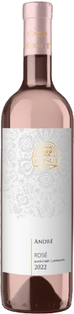 Lahev vína André rosé 2022, pozdní sběr (polosuché)