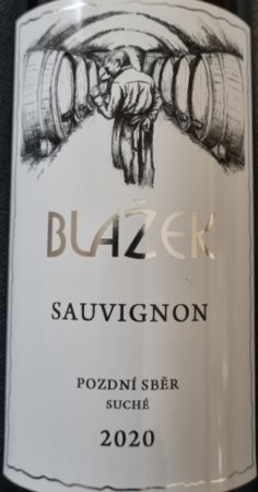 Lahev vína Sauvignon 2020, pozdní sběr (suché)