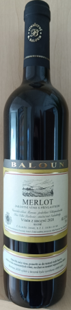 Lahev vína Merlot 2020, výběr z hroznů (suché)
