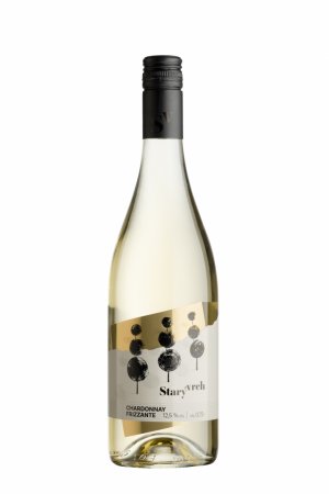 Lahev vína Chardonnay Frizzante (Sad), zemské víno - perlivé (polosuché)