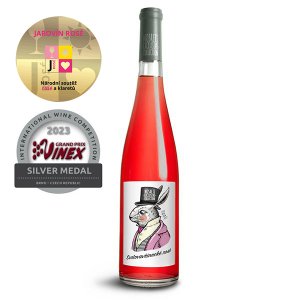 Lahev vína Svatovavřinecké rosé 2022, pozdní sběr (polosuché)