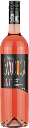 Lahev vína André rosé 2021, zemské víno (polosuché)