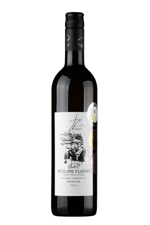 Lahev vína Ryzlink vlašský 2021, výběr z hroznů (polosladké)