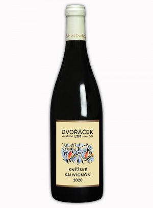 Lahev vína Kněžské Sauvignon sur-lie barrique 2020, pozdní sběr (suché)