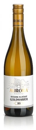 Lahev vína Ryzlink vlašský Goldhamer 2021, zemské víno (suché)