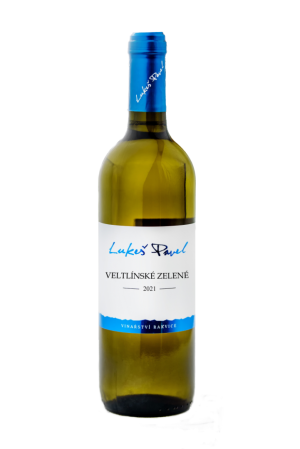 Lahev vína Veltlínské zelené 2021, zemské víno (polosladké)